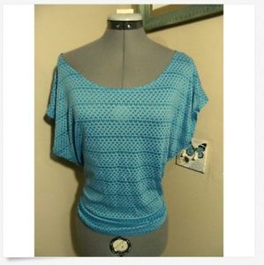 New CURIOUS GYPSY T-shirt Top SML Heart semi sheer Scoop neck Beach blouse SS